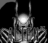 Alien 3 title screen for GameBoy