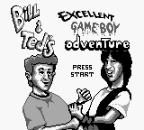 Bill and Ted's Excellent Adventure title screen for GameBoy