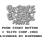 Bubble Bobble Part 2 title screen for GameBoy