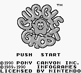 Bubble Ghost title screen for GameBoy