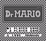 Dr. Mario [Player's Choice] title screen for GameBoy