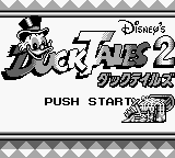 Duck Tales 2 title screen for GameBoy