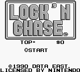 Lock n Chase title screen for GameBoy
