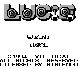 Lucle title screen for GameBoy