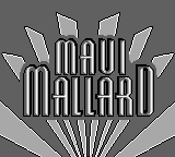Maui Mallard in Cold Shadow title screen for GameBoy