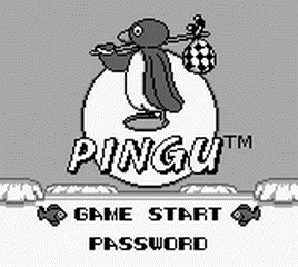 Pingu title screen for GameBoy