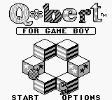 Q*bert title screen for GameBoy
