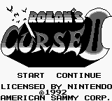 Rolan's Curse 2 title screen for GameBoy