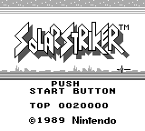 Solar Striker title screen for GameBoy