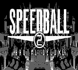Speedball 2 title screen for GameBoy