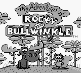 The Adventures of Rocky and Bullwinkle and Friends title screen for GameBoy