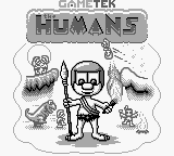 The Humans title screen for GameBoy