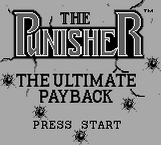 The Punisher title screen for GameBoy