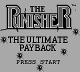 The Punisher: The Ultimate Payback back cover for GameBoy