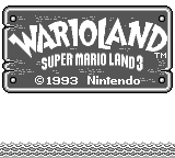 Wario Land Super Mario Land 3 title screen for GameBoy