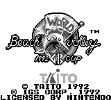 World Beach Volley: 1991 GB Cup title screen for GameBoy