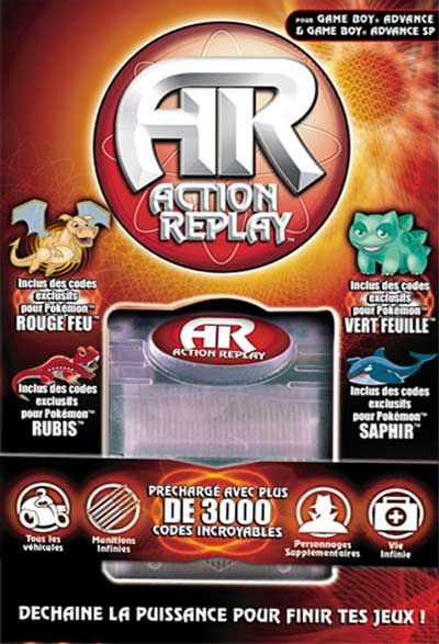Action Replay box art for GameBoy Advance