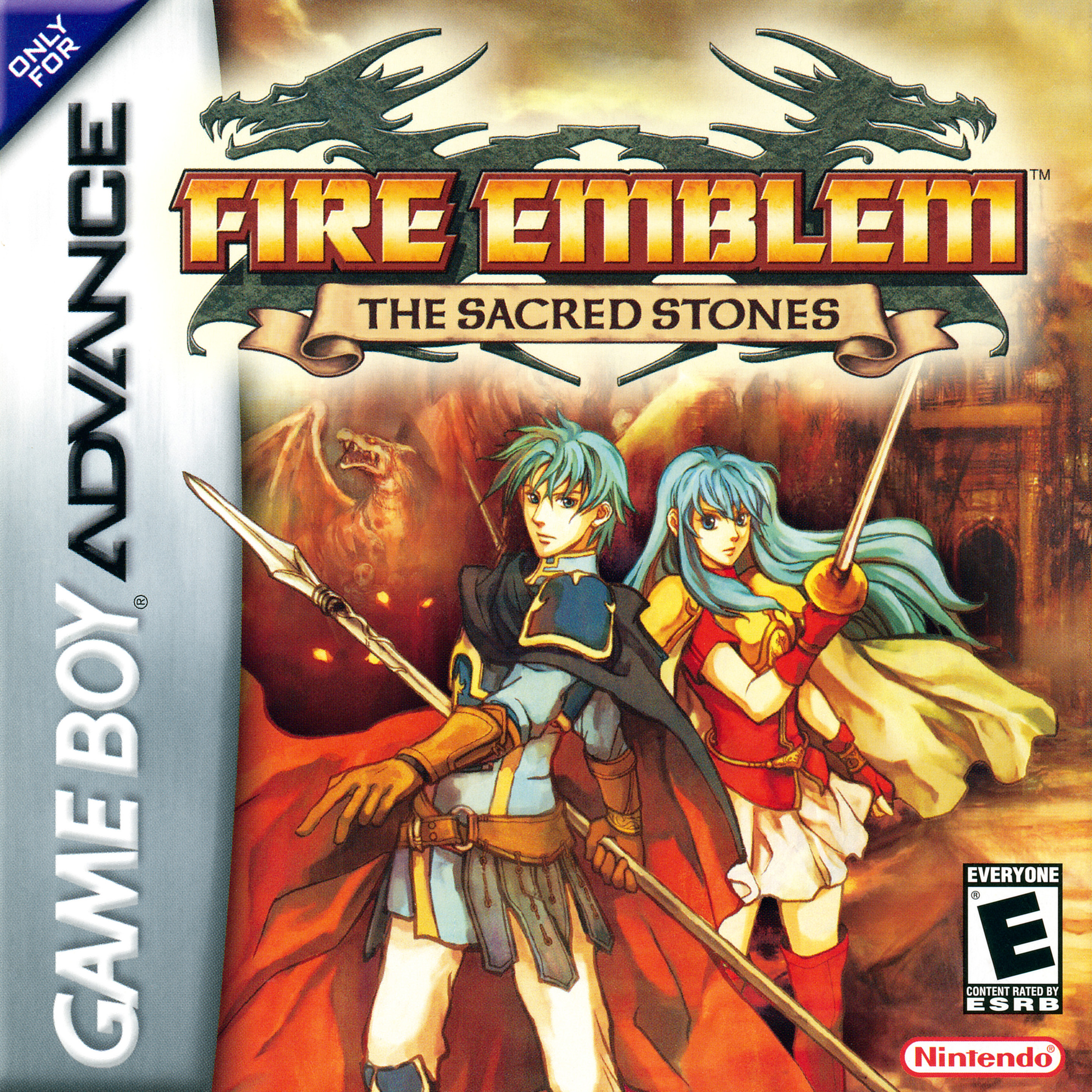Fire Emblem Sacred Stones box art for GameBoy Advance