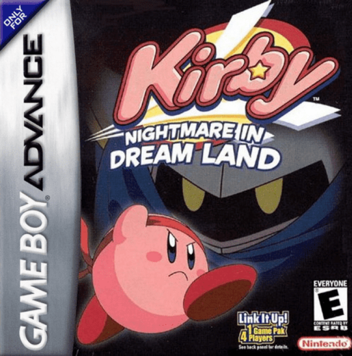 Kirby: Nightmare in Dream Land box art for GameBoy Advance