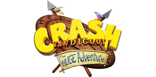Crash Bandicoot the Huge Adventure logo for GameBoy Advance