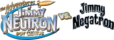 Jimmy Neutron vs Jimmy Negatron logo for GameBoy Advance