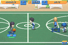 Backyard Basketball 2007 back cover for GameBoy Advance