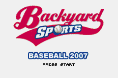 Backyard Baseball 2007 back cover for GameBoy Advance
