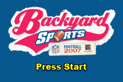 Backyard Football 2007 back cover for GameBoy Advance