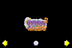 Crash & Spyro Super Pack Volume 2 title screen for GameBoy Advance