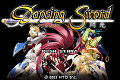 Dancing Sword: Senkou title screen for GameBoy Advance