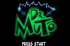 Dr Muto title screen for GameBoy Advance