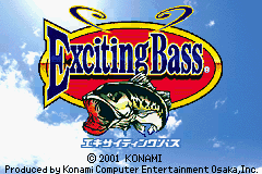Exciting Bass title screen for GameBoy Advance