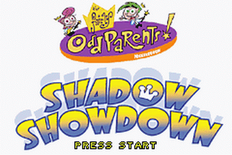 Fairly Odd Parents Shadow Showdown title screen for GameBoy Advance