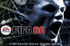 FIFA 06 title screen for GameBoy Advance