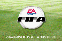 FIFA Football title screen for GameBoy Advance