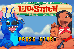 Lilo and Stitch title screen for GameBoy Advance
