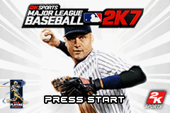 Major League Baseball 2K7 title screen for GameBoy Advance
