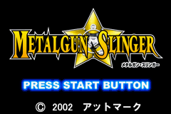 Metalgun Slinger [Homebrew] title screen for GameBoy Advance