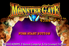 Monster Gate title screen for GameBoy Advance