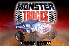 Monster Trucks title screen for GameBoy Advance