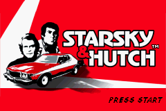 Starsky and Hutch title screen for GameBoy Advance