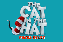 The Cat in the Hat title screen for GameBoy Advance