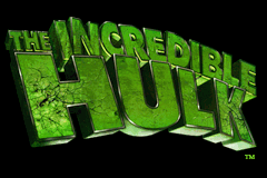 The Incredible Hulk title screen for GameBoy Advance