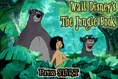 The Jungle Book title screen for GameBoy Advance