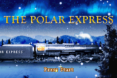 The Polar Express title screen for GameBoy Advance