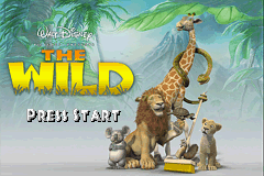 The Wild title screen for GameBoy Advance
