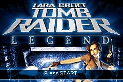 Tomb Raider: Legend title screen for GameBoy Advance
