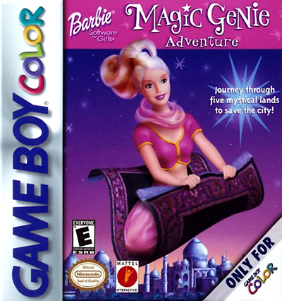 Barbie Magic Genie Adventure box art for GameBoy Color