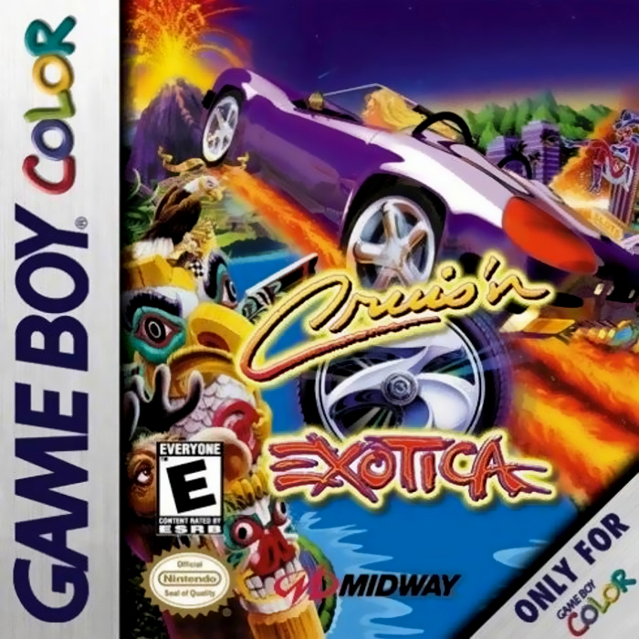 Cruis'n Exotica box art for GameBoy Color