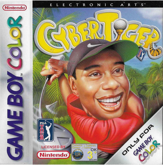 CyberTiger box art for GameBoy Color